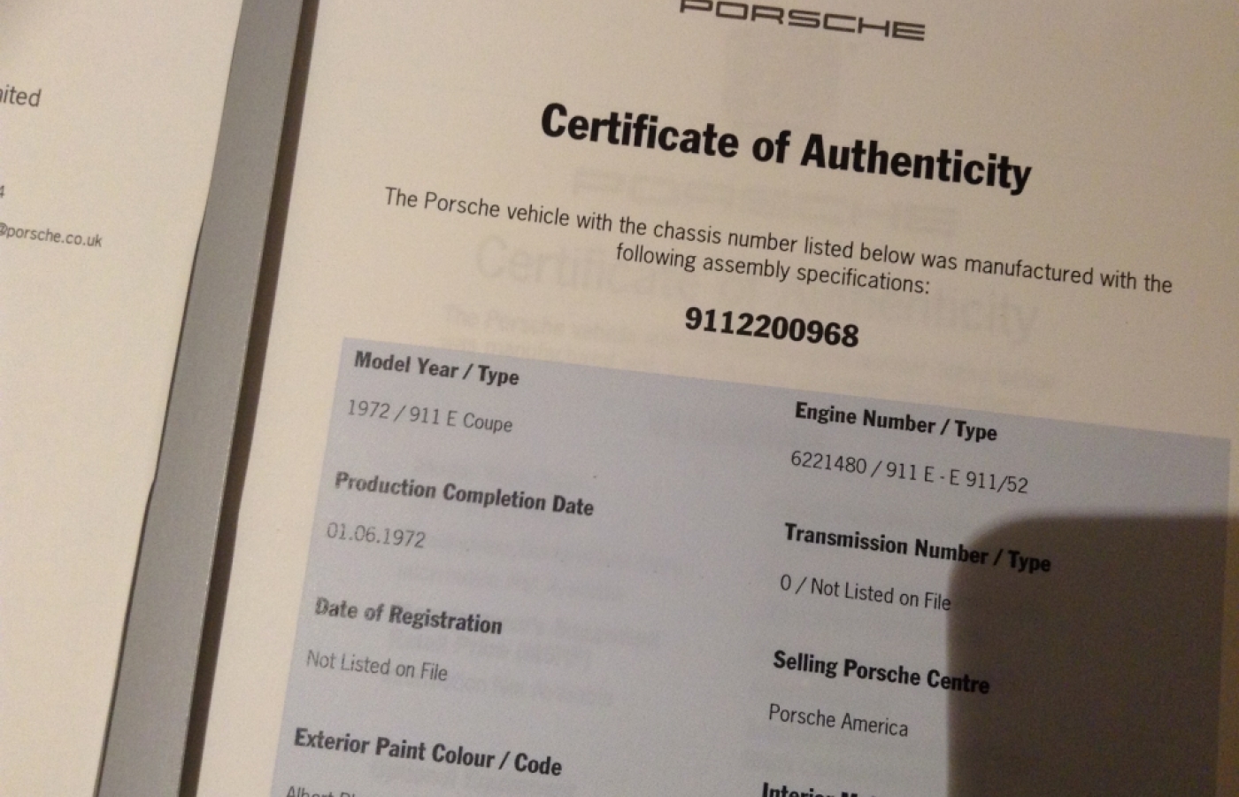 1972 911E 2.4 Coupe 1972 911E 2.4 Coupe